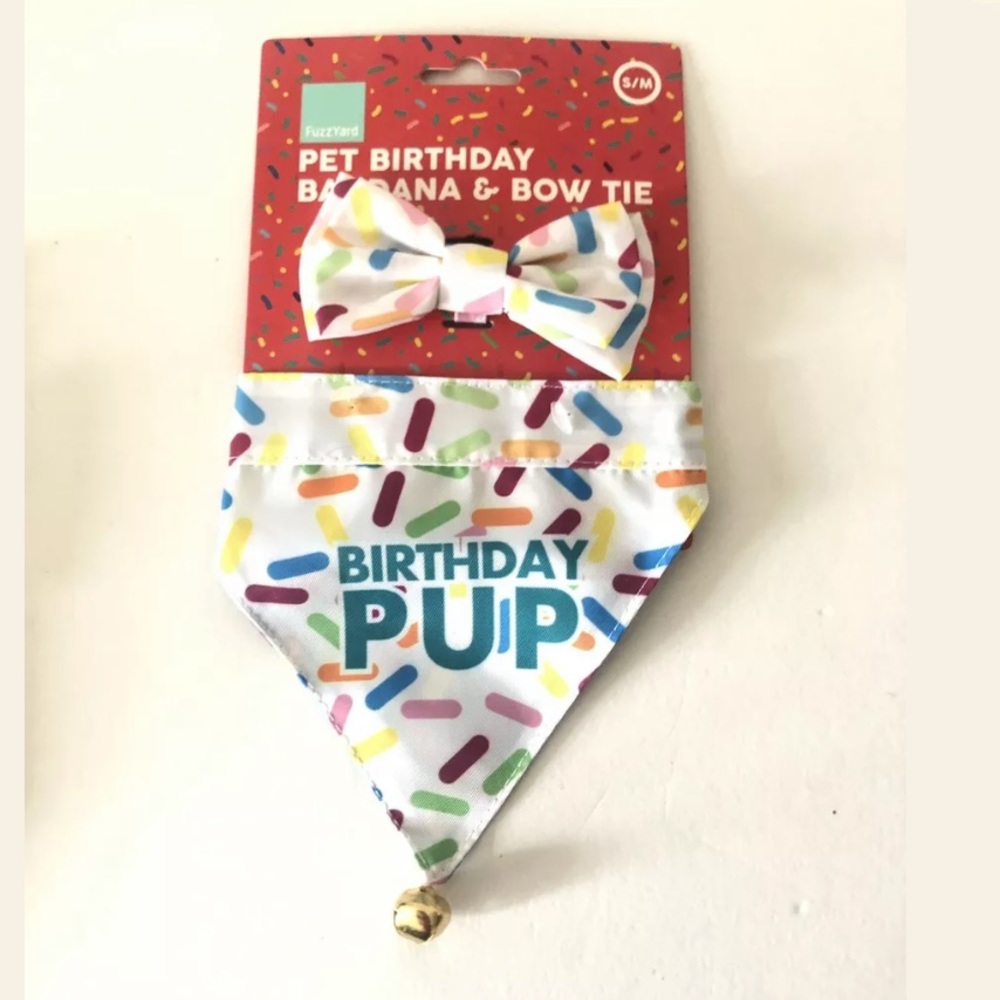 Dog Birthday Bandana Reversible NEW S/M or M/L - Picture 7 of 7